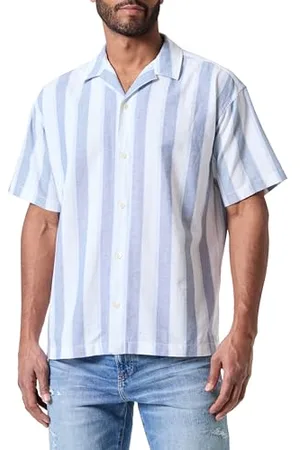 JACK & JONES Herren Jprccsummer Stripe Resort Shirt S/S Kurzarmhemd, , S