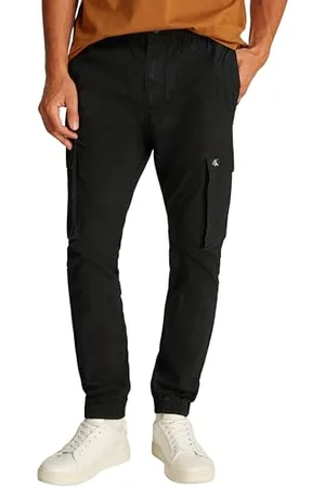 Calvin Klein Herren Cargo Hose Skinny Fit, Schwarz (Ck Black), 36W