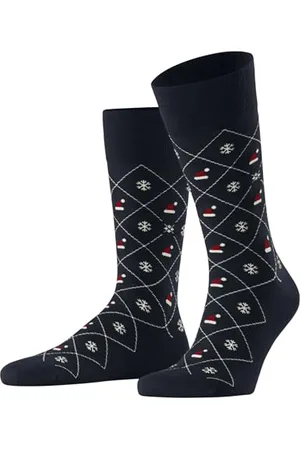 Burlington Herren Socken X-Mas Argyle M So Baumwolle gemustert 1 Paar, , 40-46