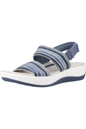 Clarks Damen Arla Stroll Sandale, Blue Combi, 42 EU