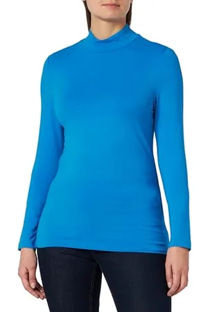 QS by s.Oliver Langarmshirt mit Stehkragen