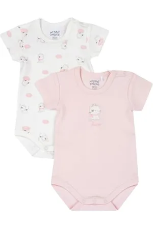 chicco Body in cotone, a manica corta, apertura entrogamba, Baby - Unisex, Rose, 1M, Entworfen in Italien
