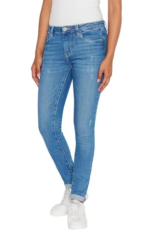 Pepe Jeans Damen Skinny Jeans Hw, Blau (Denim-RI2), 33W / 30L