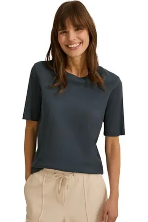 CECIL Damen B322914 Basic RIPP-Struktur T-Shirt, , X-Large