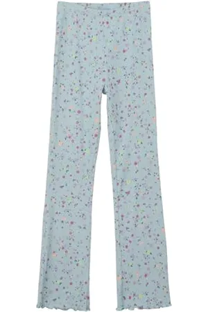 QS by s.Oliver Mädchen 2142447 Legging mit Allover Print, türkis, M