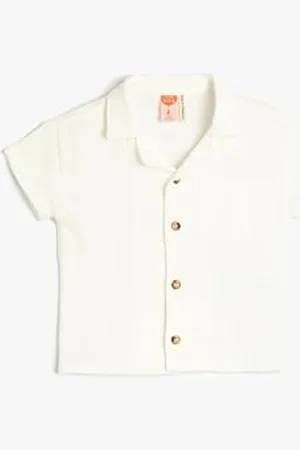 Koton Babyboy Shirt Tiffany Cotton Short Sleeve Pocket Detail