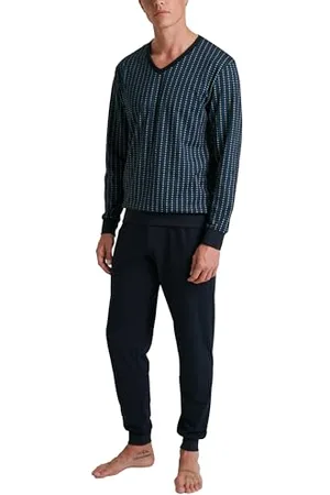 Calida Cotton Special Bündchen-Pyjama Herren, aus 100% Baumwolle