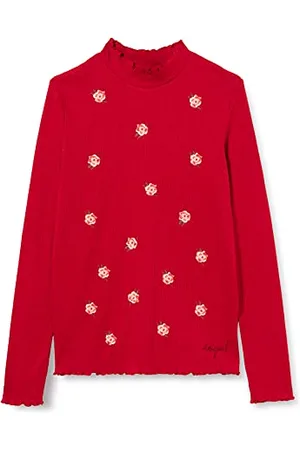 Desigual Girls TS_ADA T-Shirt, Red, 3/4