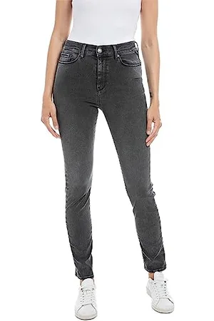Replay Damen Jeans Mjla Slim-Fit Hyperflex Recycled mit Stretch, (Grau), 25W / 32L