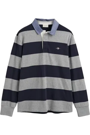 GANT Herren REG Chambray Stripe Heavy Rugger T-Shirt, , 3XL