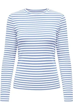 ONLY Damen Onlaida L/S Striped Top JRS Bequemes Oberteil Mit O-Ausschnitt Und Langen Ärmeln, , XS