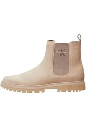 Calvin Klein Herren Eva Boot MID Chelsea Iconic DR YM0YM01080 Stiefel, Beige (Triple Savannah Tan), 44.5 EU