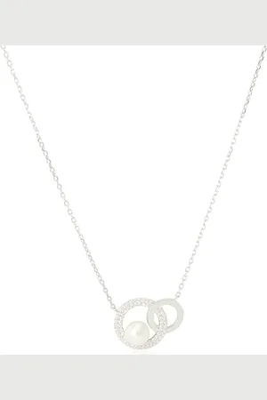 Brilio Halskette Charming Silver Necklace with Genuine Pearl NCL65W sBS2719 Marke, Estándar, Nicht-Edelmetall, Kein Edelstein