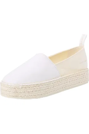 Calvin Klein Jeans Women PLATFORM ESPADRILLE MIX ML MTL, Creamy White/White, 40 EU
