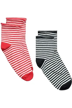 Ulla Popken Damen 2er Pack Rollrand, Streifen Strümpfe, , 39-42