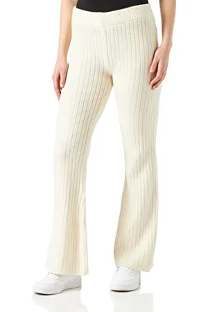NA-KD Damen Soft Ribbed Pants Hose, , XL