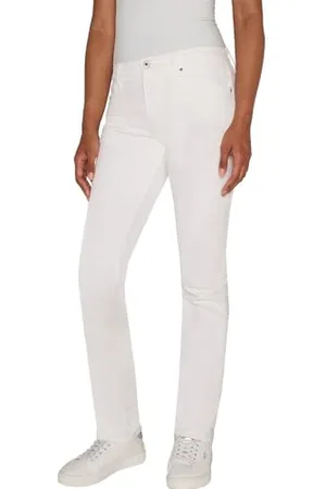 Pepe Jeans Damen Slim Jeans Hw, Weiß (Denim-D76), 26W / 32L