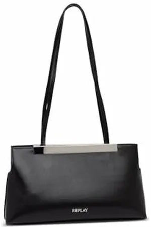 Replay Damen Schultertasche mit Tragegurt, (Schwarz), Onesize
