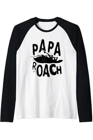 Papa Roach Herren Unisex-Erwachsene Classic Infest Logo Raglan Shirt S Crew Neck Langarm Polyester 100% Pull-On Klassische Passform Standardlänge