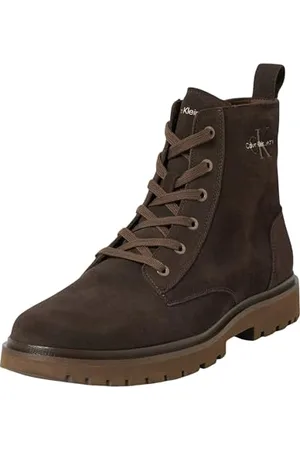 Calvin Klein Herren Mid Boot Stiefel Eva Boot Mid Laceup Iconic zum Schnüren, Braun (Triple Slate Black), 40