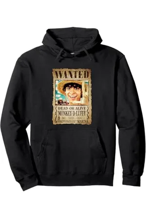 Onepiece Monkey D Luffy Wanted Poster Strohhut Piraten Pullover Hoodie
