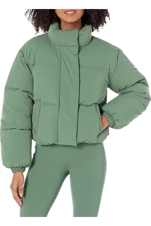 Amazon Damen Kurze Steppjacke Mit Durchgehendem Reißverschluss (Aus Mattem Oder Sherpa Fleece, Gesteppt), , 6XL Große Größen