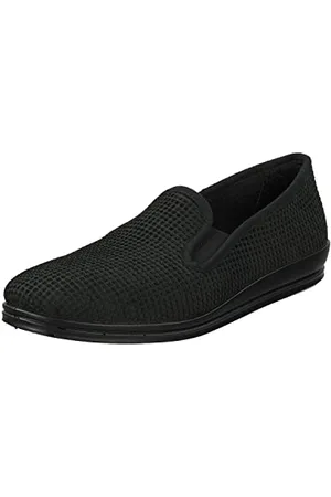 Rohde Herren, Männer, Pantoffeln, Hausschuhe,Latschen,Schlappen,gaeste-Hausschuhe,hausschlappen,hauslatsch,hofschuh,SCHWARZ,45 EU / 10.5 UK