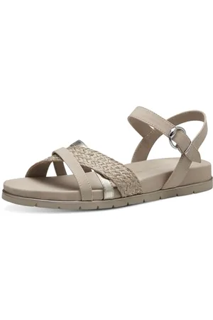 Tamaris Damen Sandalen Undefined Vegan Sommer; SHELL COMBINED/beige; 40