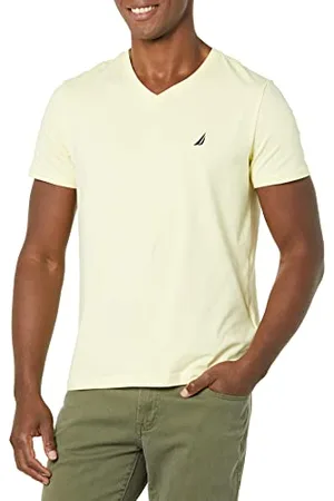 Nautica Herren Short Sleeve Solid Slim Fit V-Neck T-Shirt, , Groß