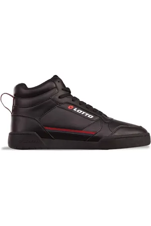 Lotto Unisex Nandu MID XL Sneaker, Black/RED, 48 EU