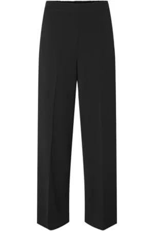 SELECTED Damen SLFEMMA-Tara MW Wide Pant NOOS Hose, Black, 40
