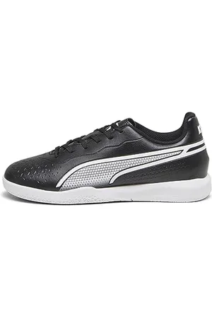 PUMA Jungen Unisex Kinder King Match IT JR Soccer Shoe, Black White, 28 EU