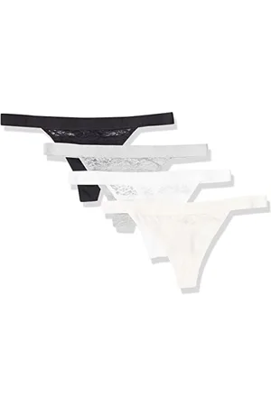 Amazon Damen Tanga-Unterwäsche Baumwolle und Spitze, 4er-Pack, , 38