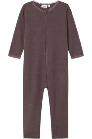 NAME IT Mädchen Nmfwang Wool Needle Nightsuit Solid Noos Schlafoverall, , 98 EU