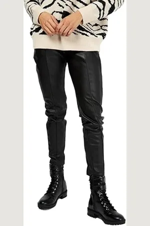 Little Mistress Damen by Vogue Williams PU-Leder Leggings, , 36