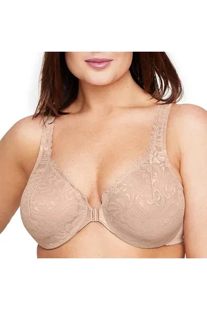 Glamorise Große Größen Plusgröße WonderWire-Vorderverschluss-BH mit Stretch, Spitze und Bügel Nr. 9245, , 80B