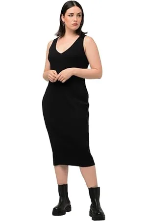 Ulla Popken Damen Strickkleid Kleid, , 58/60