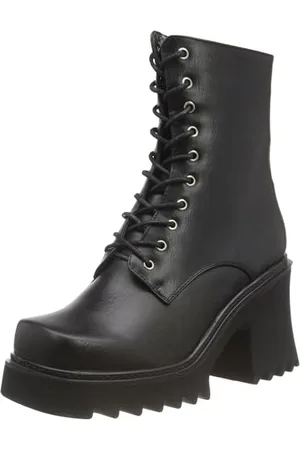 Lamoda Damen Im Gegenteil Stiefelette, Schwarz (Black Pu), 38 EU