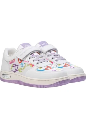 Replay Mädchen Sneaker mit Klettverschluss, Mehrfarbig (White Multi 2081), 37