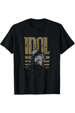 Billy Idol Klassisches T-Shirt mit U-Ausschnitt, Halbarm, Größe S, Unisex, Erwachsene