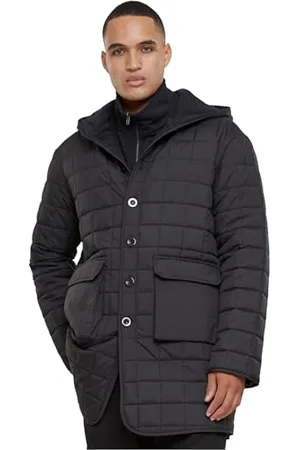 Urban classics Herren TB6383-Polar Fleece Lined Parka Jacke, Black, XL