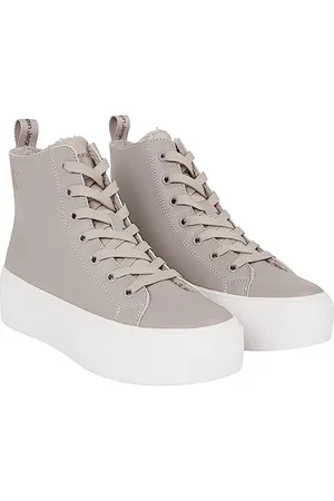Calvin Klein Jeans Damen Cupsole Sneaker Cupsole Flatform Mid Schuhe, Beige (Porpoise), 36