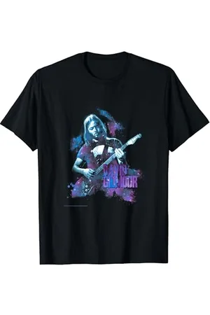 David Gilmour David Glimour Portrait with Guitar Colorful T-Shirt
