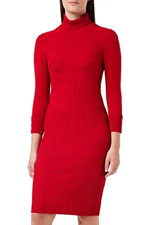 Morgan Damen Langärmeliges Trico-Kleid 212-rmto Robe, , Medium