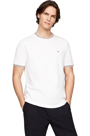 Tommy Hilfiger Herren T-Shirt Kurzarm Tipped Collar Rundhalsausschnitt, , XXL