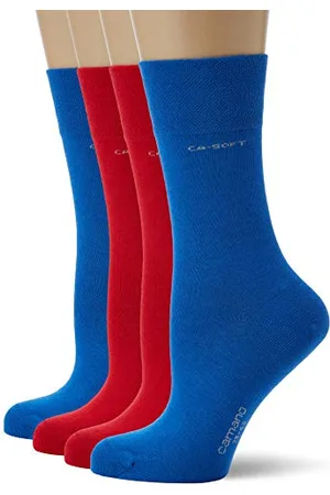 Camano Herren 3642000 Socken, blau/rot, 43-46 EU