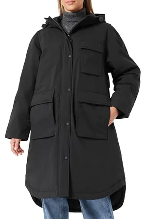 Replay Damen Mantel Regenjacke, (Schwarz), S
