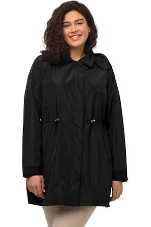 Ulla Popken Damen HYPRAR Funktionsjacke, Kapuze, 2-Wege-Zipper Jacken, , 46-48