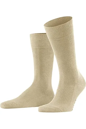 Falke Herren Socken Family M So nachhaltige Baumwolle einfarbig 1 Paar, Beige Sand 4320, 39-42