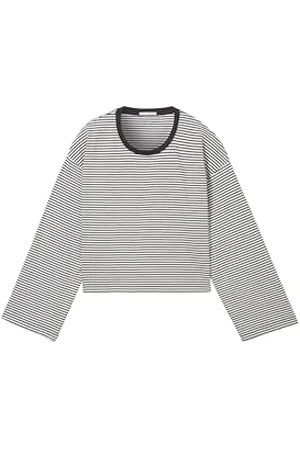 TOM TAILOR Mädchen Kinder Langarmshirt mit Streifen , small navy off white stripe, 140